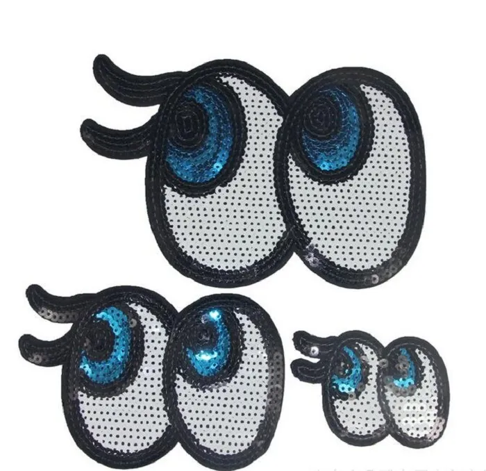 DIY Embroidered Iron On Patch Stickers For Clothing And Fabric Stickers  Badges Glittery Blue, White Eye, And More From Chinaruitradealice, $12.71